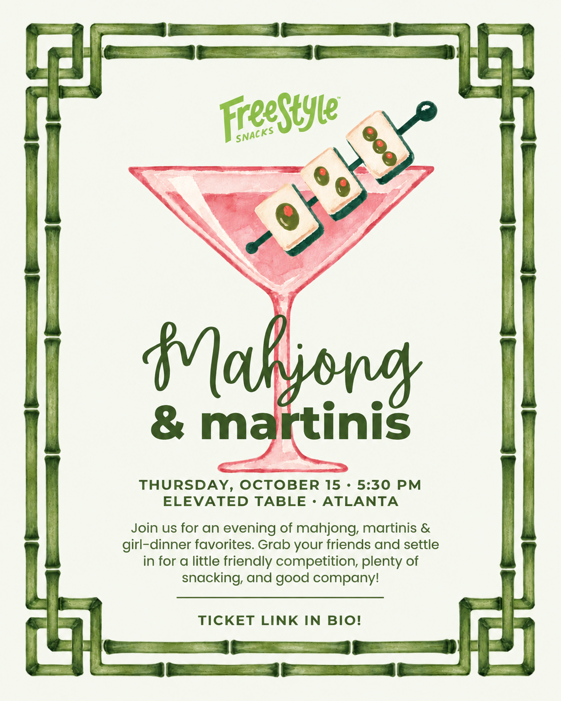 Mahjong & Martinis- Freestyle Snacks